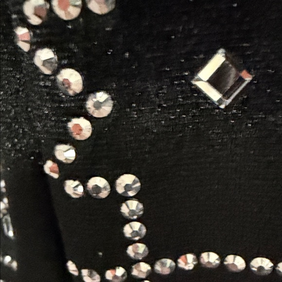 Banjul Black and Silver Patterned Long Sleeve Dress - Picture 8 of 9